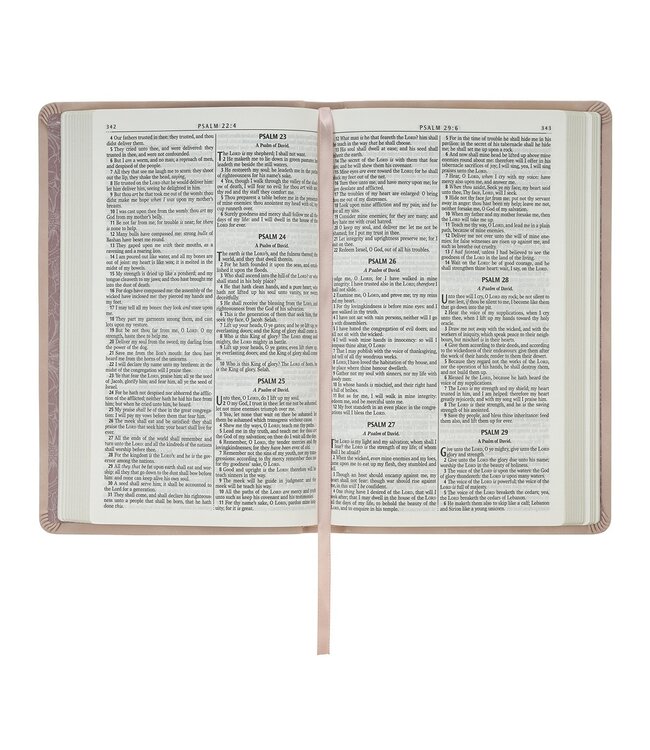 Dusty Pink Floral Faux Leather King James Version Gift Edition Bible