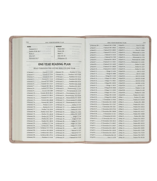 Dusty Pink Floral Faux Leather King James Version Gift Edition Bible