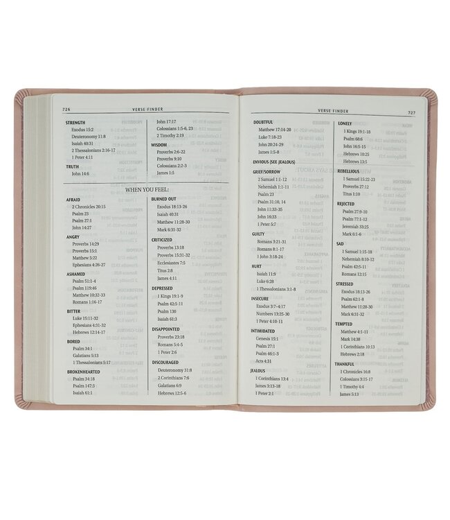 Dusty Pink Floral Faux Leather King James Version Gift Edition Bible