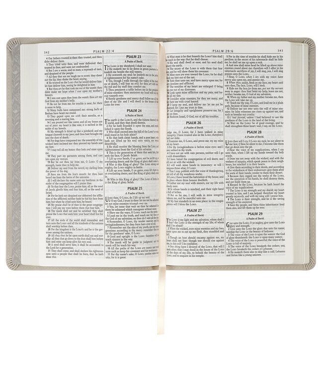 Taupe Floral Faux Leather King James Version Gift Edition Bible