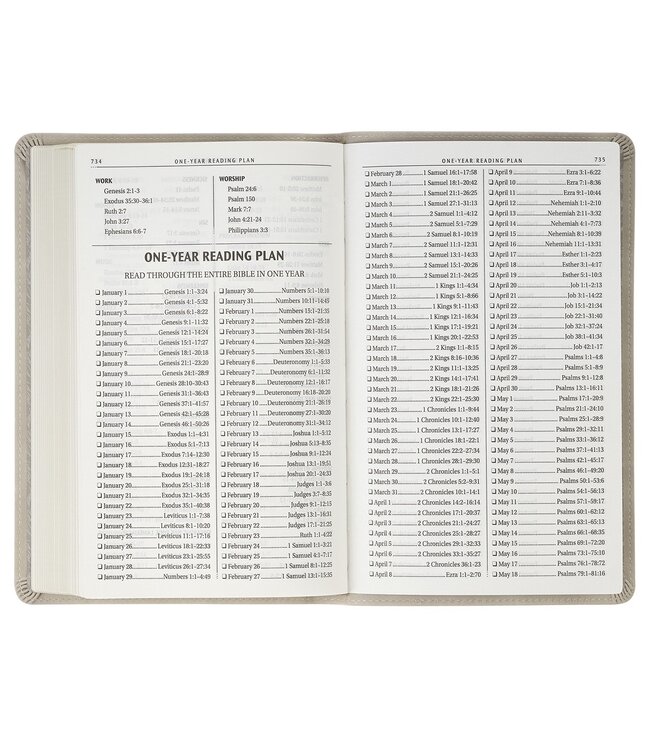 Taupe Floral Faux Leather King James Version Gift Edition Bible