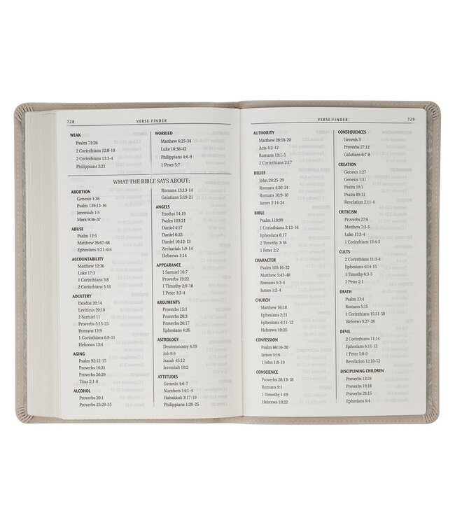 Taupe Floral Faux Leather King James Version Gift Edition Bible