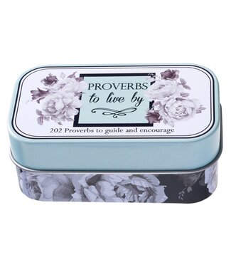 Christian Art Gifts Proverbs to Live By Scripture Promise Cards in a Gift Tin | 鐵盒裝箴言應許金句卡