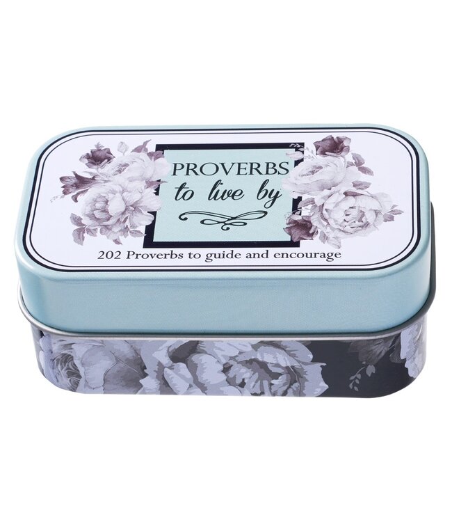 Proverbs to Live By Scripture Promise Cards in a Gift Tin | 鐵盒裝箴言應許金句卡
