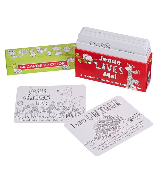 Jesus Loves Me Boxed Coloring Cards | 耶穌愛我盒裝填色卡