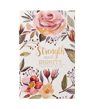 Christian Art Gifts Strength and Dignity Flexcover Journal - Proverbs 31:25 | 軟面仿皮筆記本