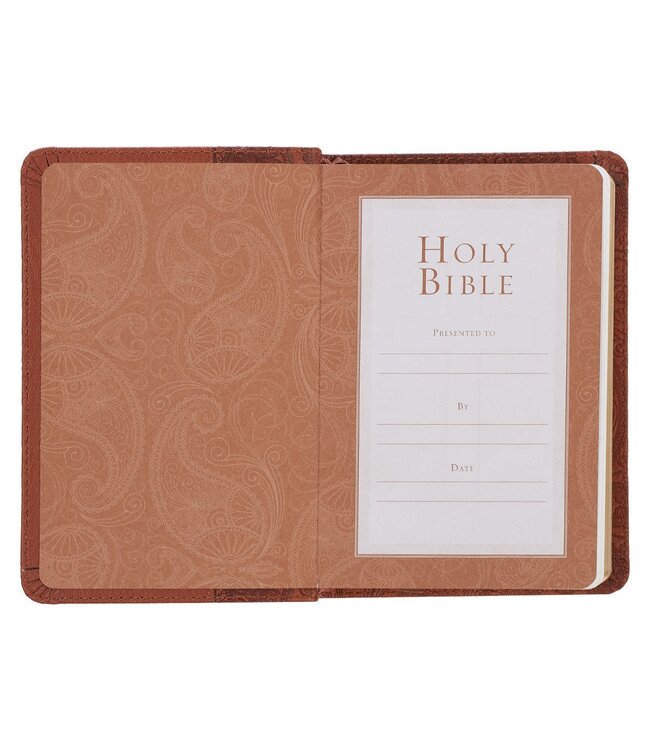 Toffee Brown Faux Leather King James Version Pocket Bible