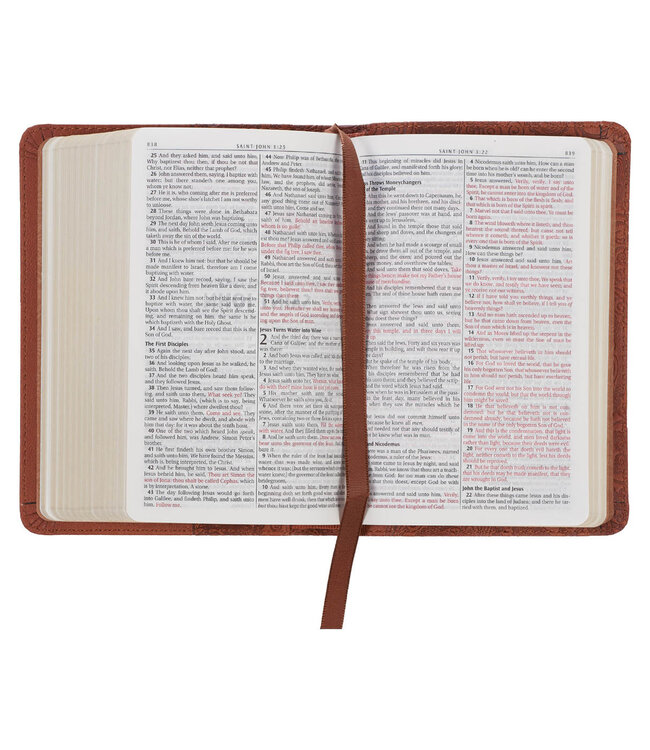 Toffee Brown Faux Leather King James Version Pocket Bible