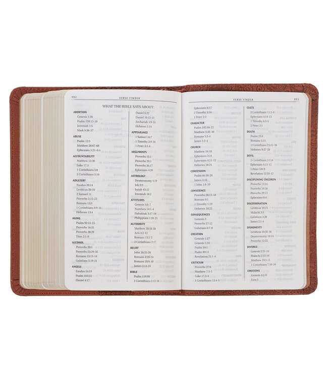 Toffee Brown Faux Leather King James Version Pocket Bible