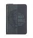 Gray Lion Faux Leather King James Version Pocket Bible with Zipper Closure