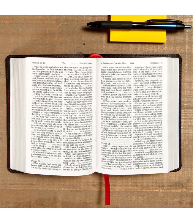 KJV Large Print Compact Reference Bible-Black LeatherTouch