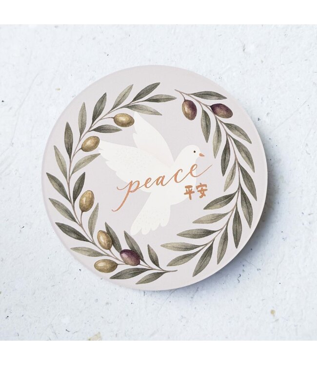 吸水杯墊——平安鴿