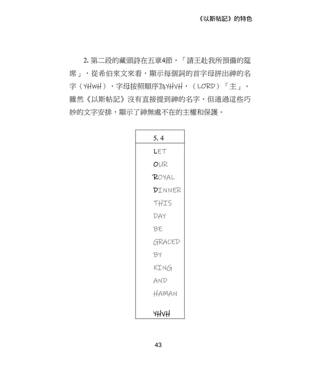 上帝的指紋：以斯帖記研讀（繁體）