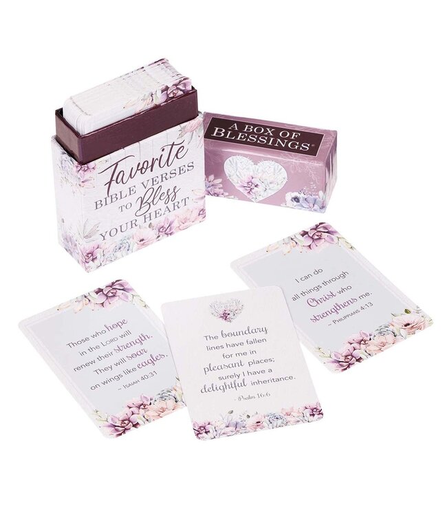 Favorite Bible Verses to Bless Your Heart Box of Blessings | 祝福金句卡