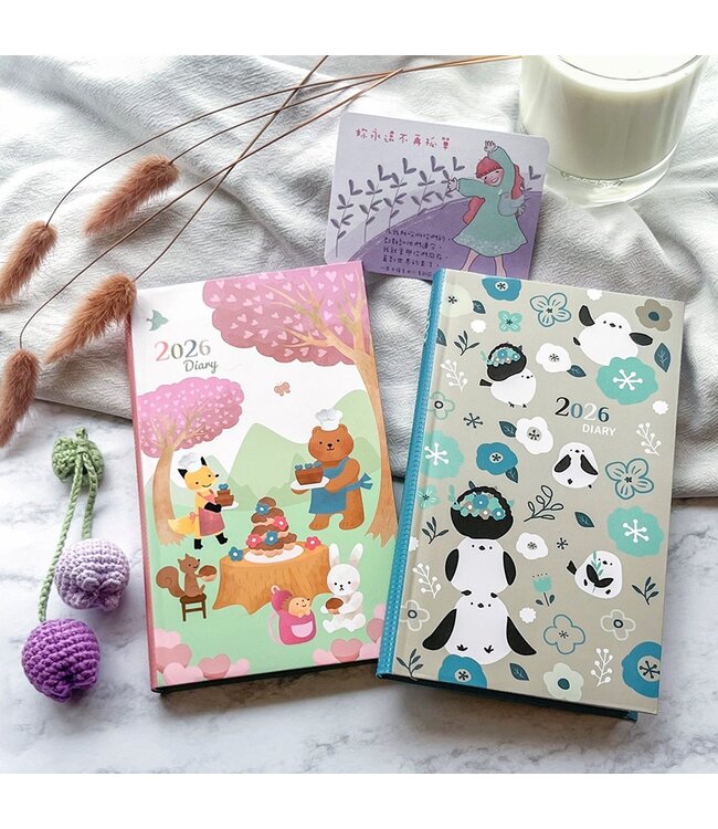 2026校園週曆【經典版】小雀幸 | 42K橫式週誌卡紙精裝