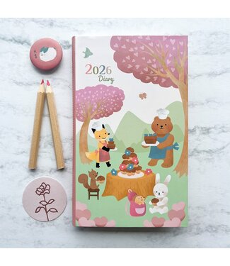 台灣校園書房 Campus Books 2026校園週曆【經典版】午茶趣 | 42K橫式週誌卡紙精裝