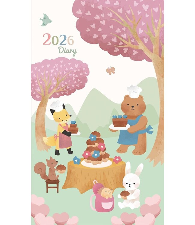 2026校園週曆【經典版】午茶趣 | 42K橫式週誌卡紙精裝