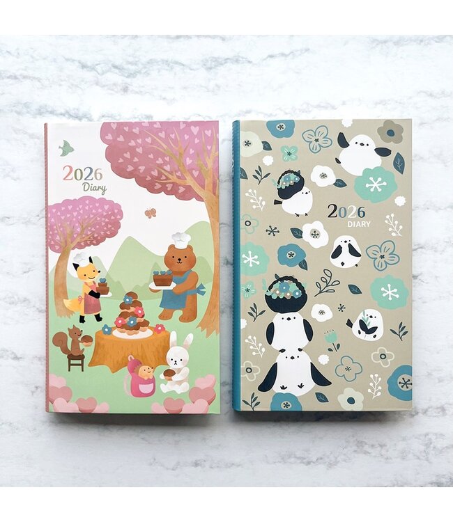 2026校園週曆【經典版】午茶趣 | 42K橫式週誌卡紙精裝