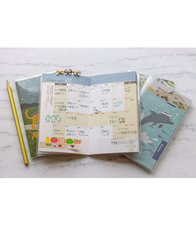 2026校園週曆【新標竿】海不錯 | 48K月計畫膠皮騎馬釘