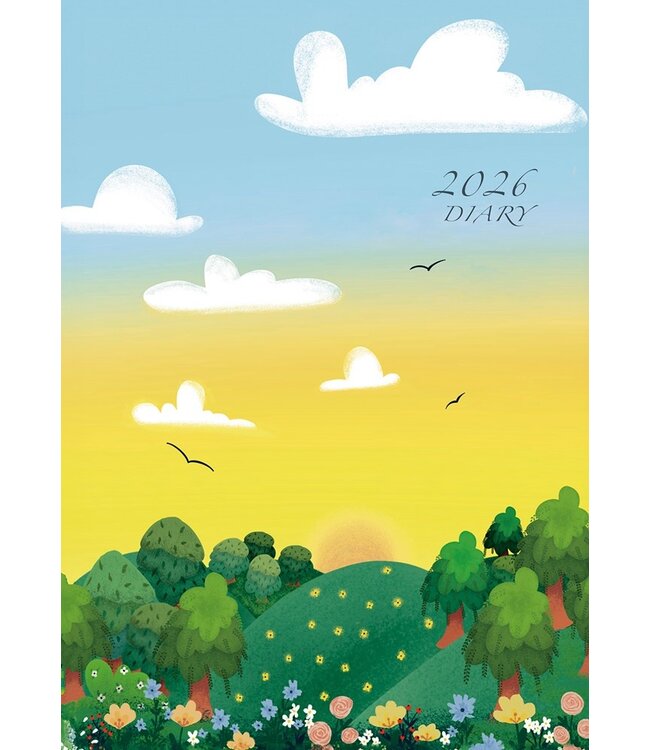 2026校園週曆【經典版】微光暮色 | 25K橫式週誌卡紙精裝