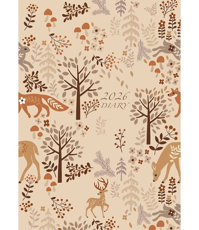2026校園週曆【經典版】森林迷鹿 | 25K橫式週誌卡紙精裝
