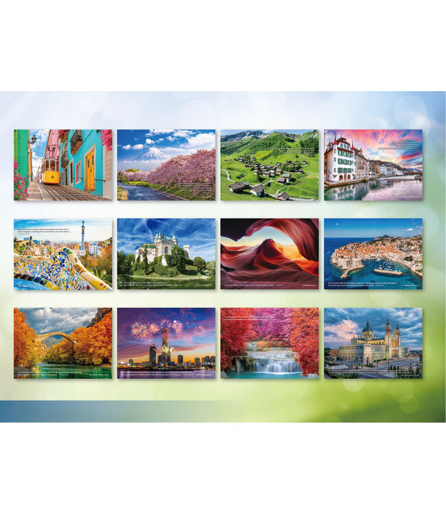 2026世界風情中英經文桌曆：展翅上騰