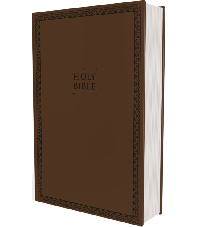 NIV Value Thinline Bible/Large Print (Comfort Print)-Chocolate Leathersoft