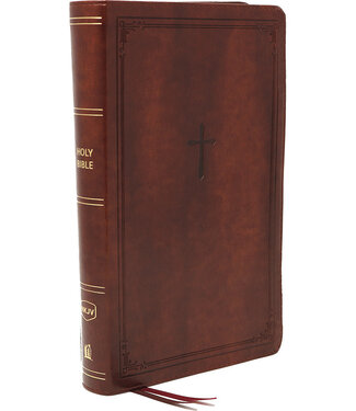 Thomas Nelson Publishers NKJV Personal Size Large Print Reference Bible (Comfort Print)-Brown Leathersoft