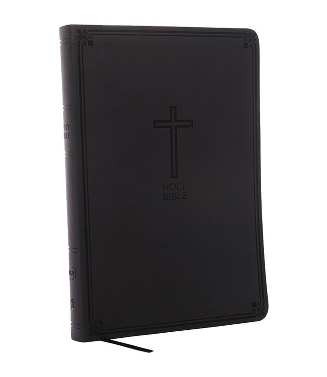 NKJV Thinline Bible/Large Print (Comfort Print)-Charcoal Leathersoft