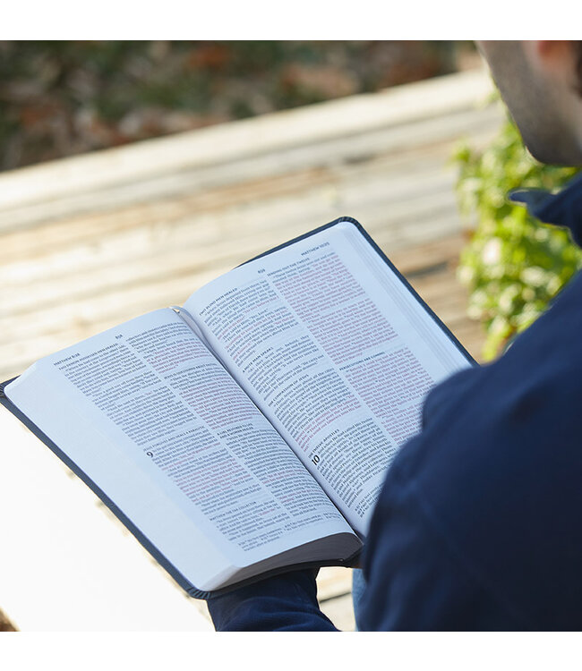 NKJV Thinline Bible/Large Print (Comfort Print)-Charcoal Leathersoft