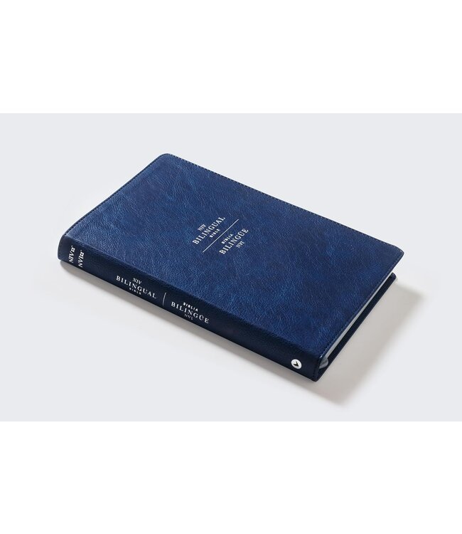Niv/NVI Bilingual Bible, Revised Text 2022, Leathersoft, Navy / Niv/Nvi, Biblia Bilingüe, Revisión 2022, Leathersoft, Azul Añil