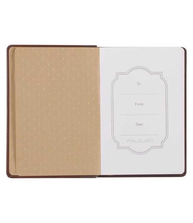 Amazing Grace Brown Crown of Thorns Classic Faux Leather Journal - Isaiah 53:3 | 仿皮筆記本