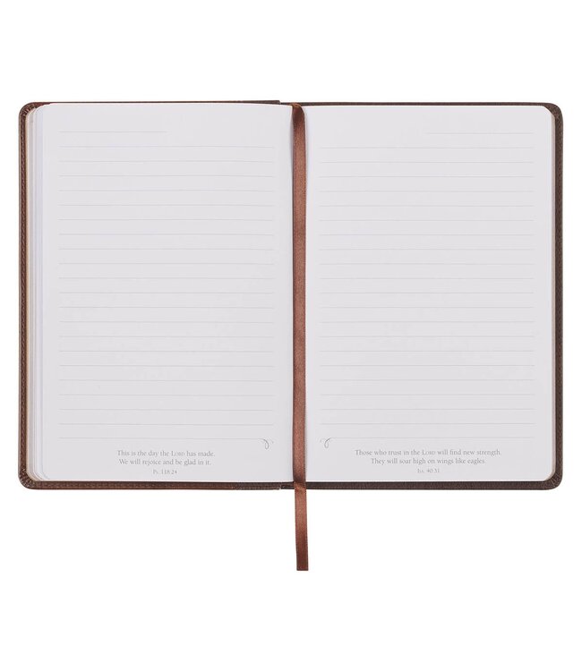 Amazing Grace Brown Crown of Thorns Classic Faux Leather Journal - Isaiah 53:3 | 仿皮筆記本