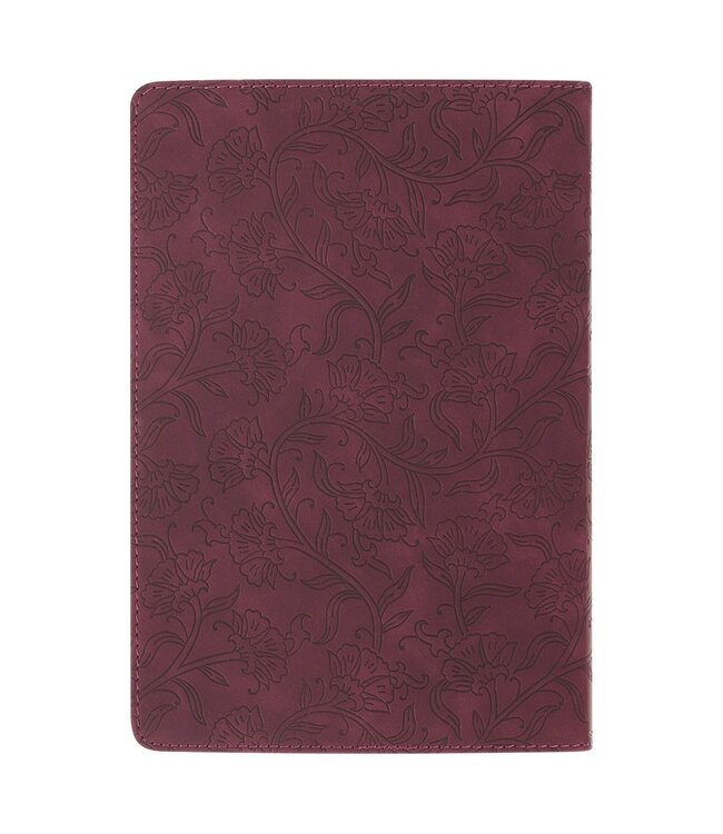 Things Are Possible Burgundy Faux Leather Classic Journal - Matthew 19:26 | 仿皮筆記本