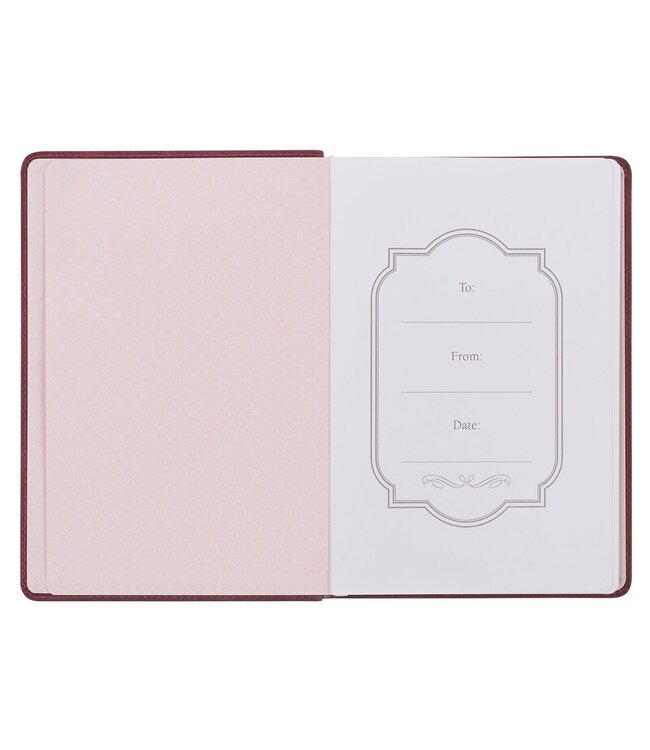 Things Are Possible Burgundy Faux Leather Classic Journal - Matthew 19:26 | 仿皮筆記本