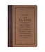 The Plans Cocoa Brown and Taupe Faux Leather Classic Journal with Zipper Closure - Jeremiah 29:11 | 仿皮拉鍊筆記本