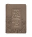 Be Strong and Courageous Ash-brown Faux Leather Journal with Zipper Closure - Joshua 1:9 | 仿皮拉鍊筆記本