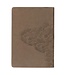 Be Strong and Courageous Ash-brown Faux Leather Journal with Zipper Closure - Joshua 1:9 | 仿皮拉鍊筆記本