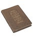 Be Strong and Courageous Ash-brown Faux Leather Journal with Zipper Closure - Joshua 1:9 | 仿皮拉鍊筆記本