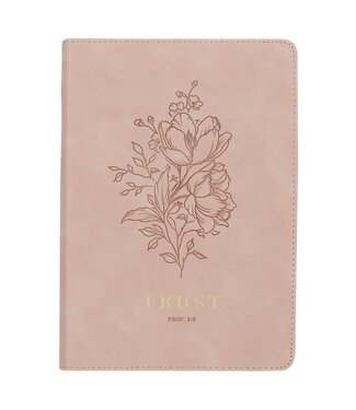 Christian Art Gifts Trust Mottled Blush Faux Leather Classic Journal - Proverbs 3:5 | 仿皮筆記本