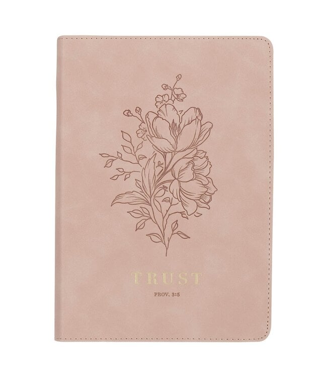 Trust Mottled Blush Faux Leather Classic Journal - Proverbs 3:5 | 仿皮筆記本