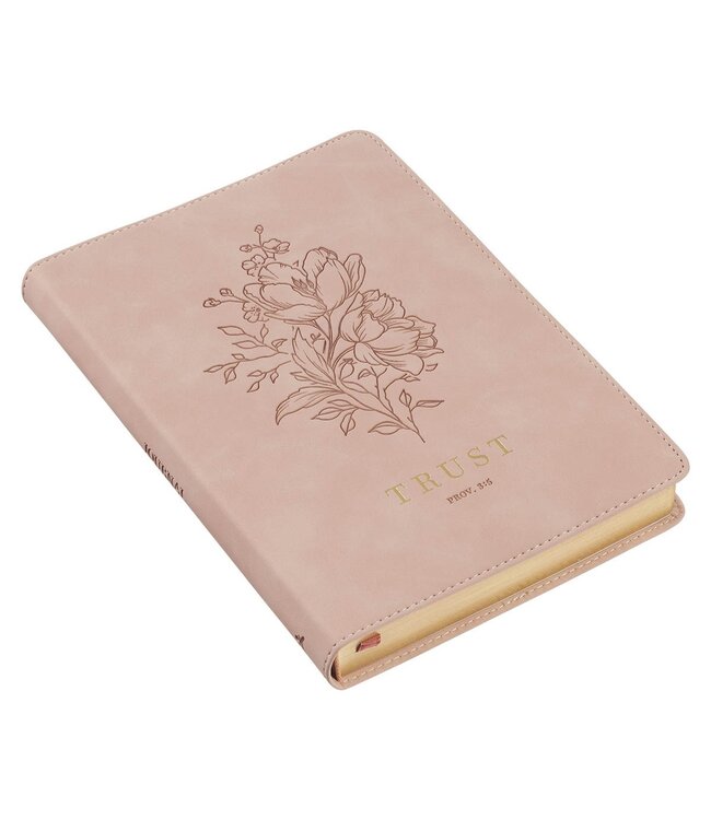 Trust Mottled Blush Faux Leather Classic Journal - Proverbs 3:5 | 仿皮筆記本