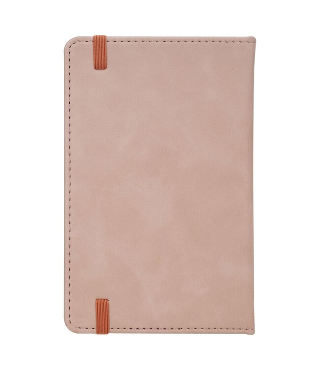 Trust Mottled Blush Faux Leather Hardcover Notebook with Elastic Band Closure - Proverbs 3:5 | 仿皮硬面筆記本，附彈性束帶封口