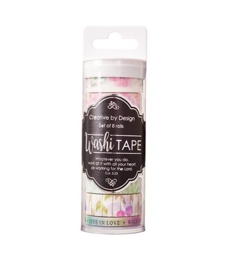Christian Art Gifts Washi Tape Set 8pc Blossoms of Blessings | 和紙膠帶套裝