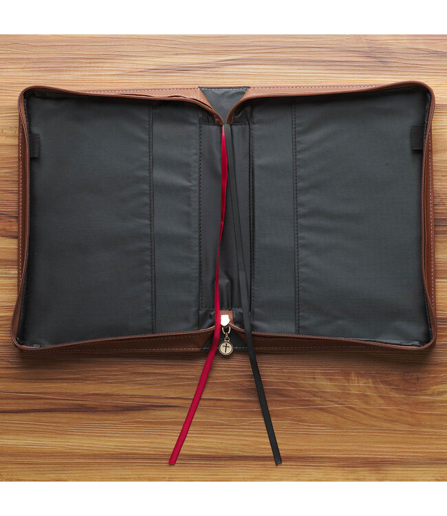 Trust Mottled Blush Faux Leather Fashion Bible Cover - Proverbs 3:5 | 仿皮聖經套