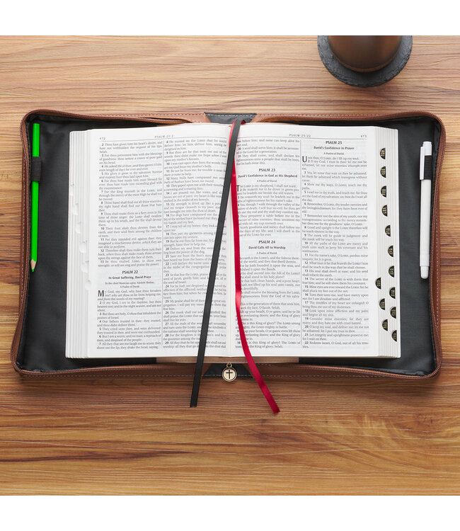 Trust Mottled Blush Faux Leather Fashion Bible Cover - Proverbs 3:5 | 仿皮聖經套