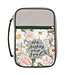 He Restores My Soul Gray Faux Leather Fashion Bible Cover - Psalm 23:3 | 仿皮聖經套