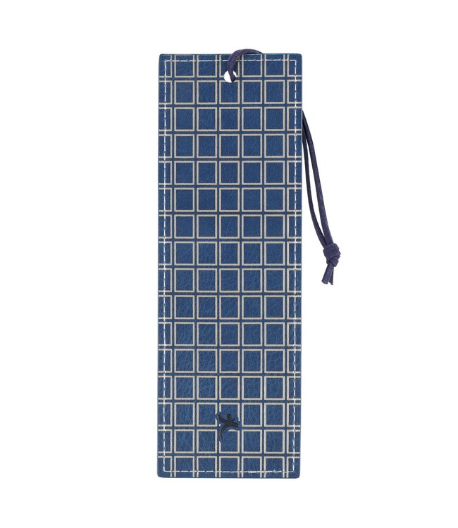 Plans Modern Blue Grid Faux Leather Bookmark - Jeremiah 29:11 | 仿皮書籤