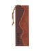 Faith Can Move Mountains Brown Faux Leather Bookmark - Matthew 17:20 | 仿皮書籤