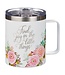 Find Joy Pink Floral Camp-style Stainless Steel Mug | 露營風格不鏽鋼馬克杯